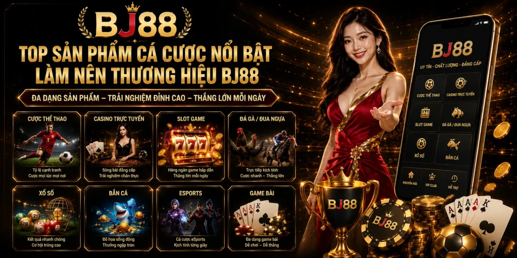 Top sản phẩm cá cược nổi bật làm nên thương hiệu BJ88 